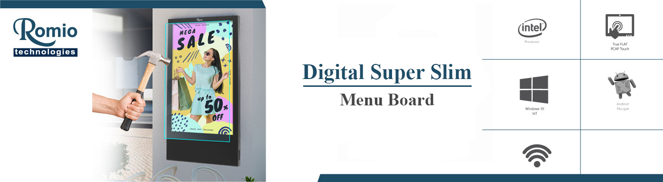 Digital Super Slim Menu Board